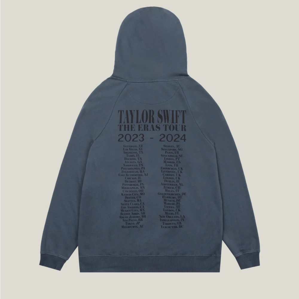 BRAND NEW - TAYLOR SWIFT THE ERAS TOUR II WASHED BLUE HOODIE